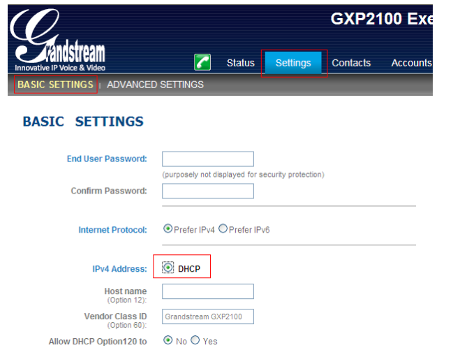 آماده سازی تلفن با DHCP mode